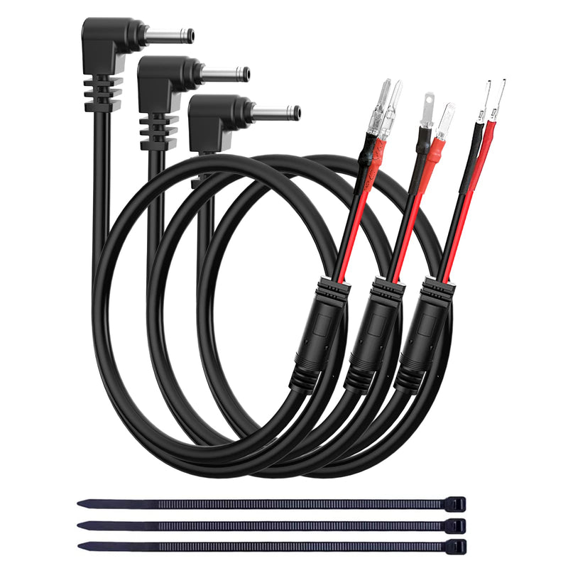 Radar Detector Hardwire Power Cord, Rearview Mirror Plug Cable, with Inline Fuse Holder,Suitable for Uniden Escort Beltronics Valentine One Cobra Whistler Radar Detector,3-Piece Set,16 '' (DC3.5) DC3.5