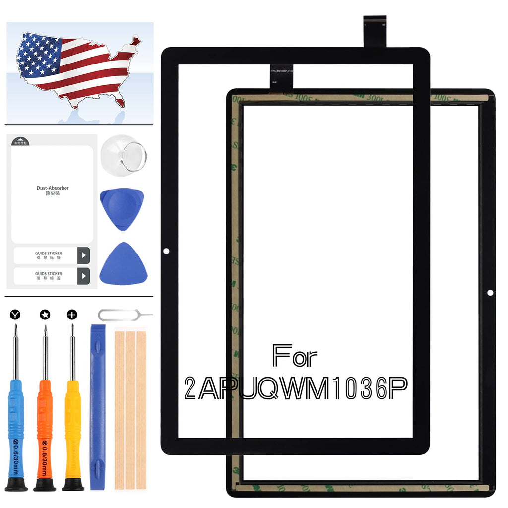 Touch Screen for Onn 10.1 inch Tablet 2022 2APUQWM1036P Touch Screen Digitizer Glass Panel Lens Replacement Repair Parts with Free Tools