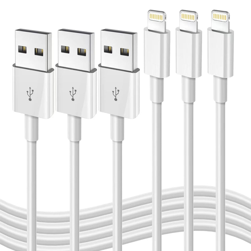 [AUSTRALIA] - iPhone Fast Charging Cable [Apple MFi Certified] 3-Pack 3FT Lightning to USB Cable iPhone Charger Cord Compatible with iPhone 14 13 12 11 Pro Max XR XS X 8 7 6 Plus SE iPad and More 3FT 