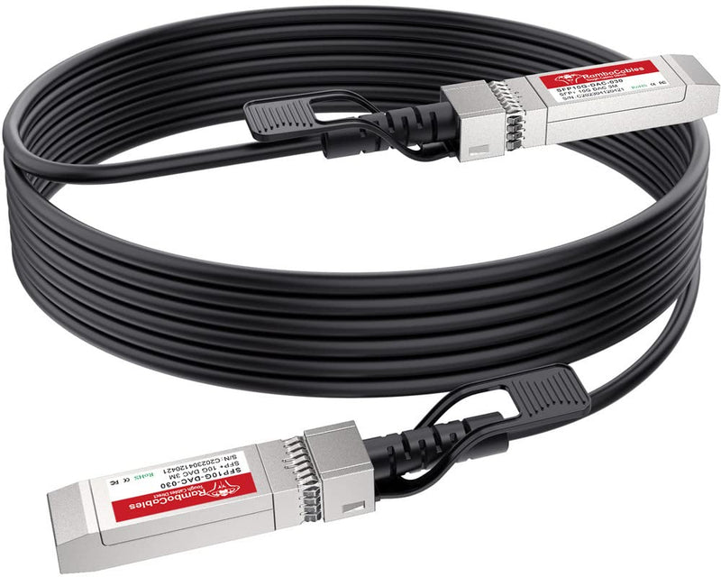SFP+ DAC Cable, (9.8ft/3m) 10G SFP+ Twinax Passive Direct Attach Copper Cable, for Cisco SFP-H10GB-CU3M, Meraki,Ubiquiti UniFi and More, Length Options: 0.3m-7m 9.8ft/3m 1