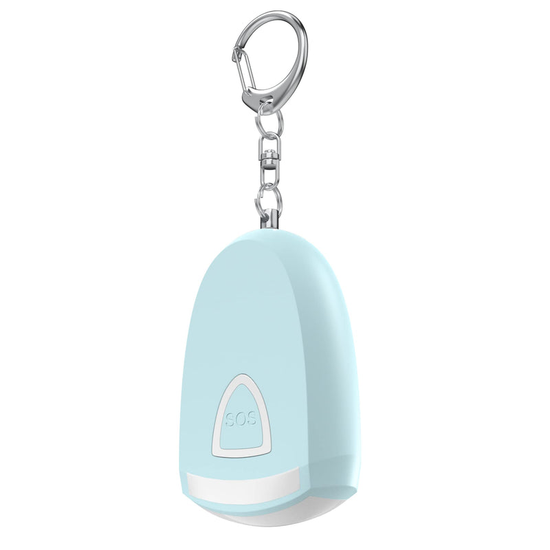Rechargeable Personal Alarm for Women - Personal Safety Alarm, Siren Alarm, Flash Light, 130 dB, Self Keychain, Birthday Gifts for Women, Daughter, College Student, Girl, Teen, Kids (Aqua) Aqua