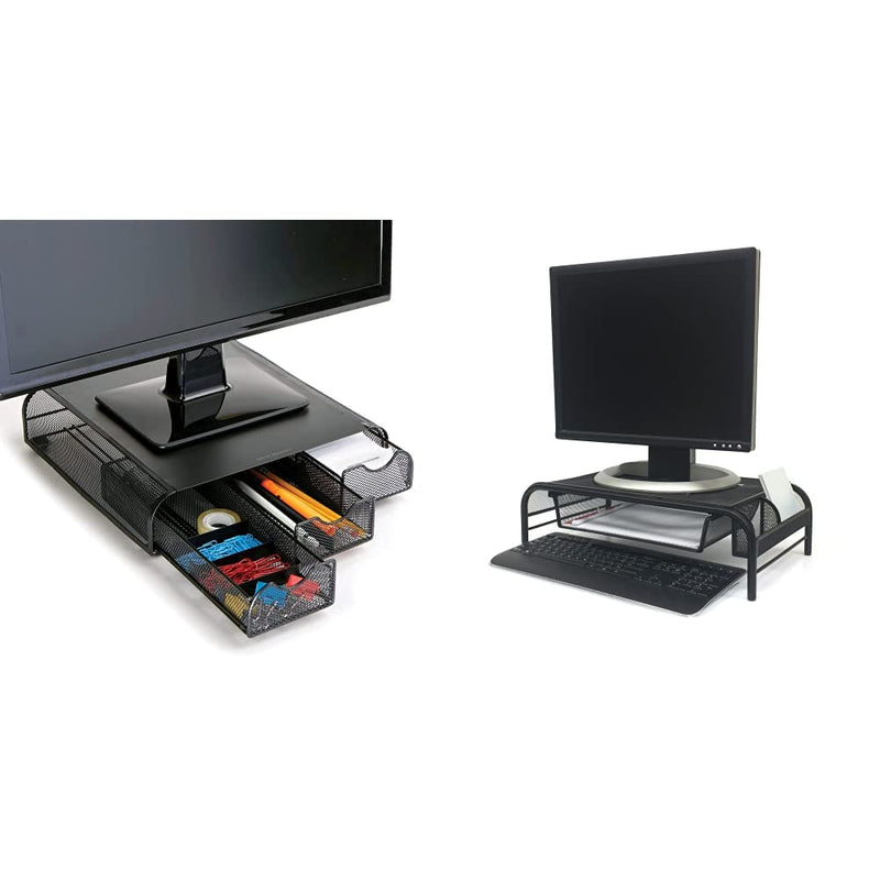 Mind Reader Monitor Stands, Organizers, and Risers Bundle (3 products)