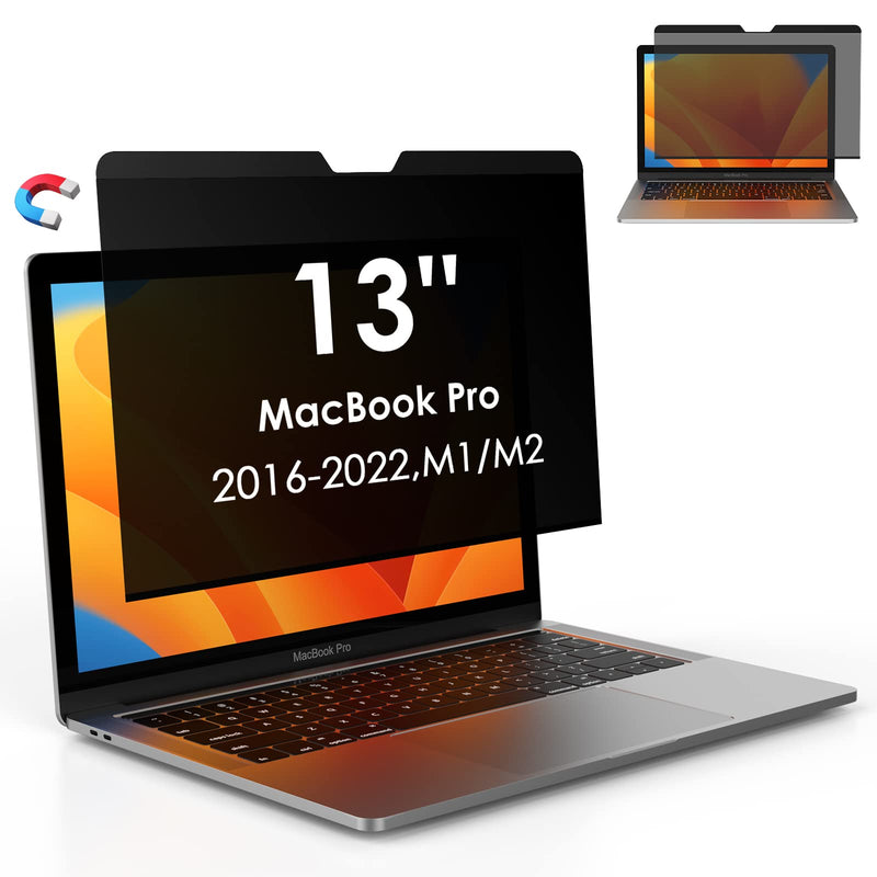 Yamaya Laptop Privacy Screen Magnetic MacBook Pro 13 Inch (2016-2022, M1,M2) and MacBook Air 13 Inch(2018-2021, M1),Magnetic Removable Computer Screen Privacy Shield for Mac 13Inch MacBook 13inch