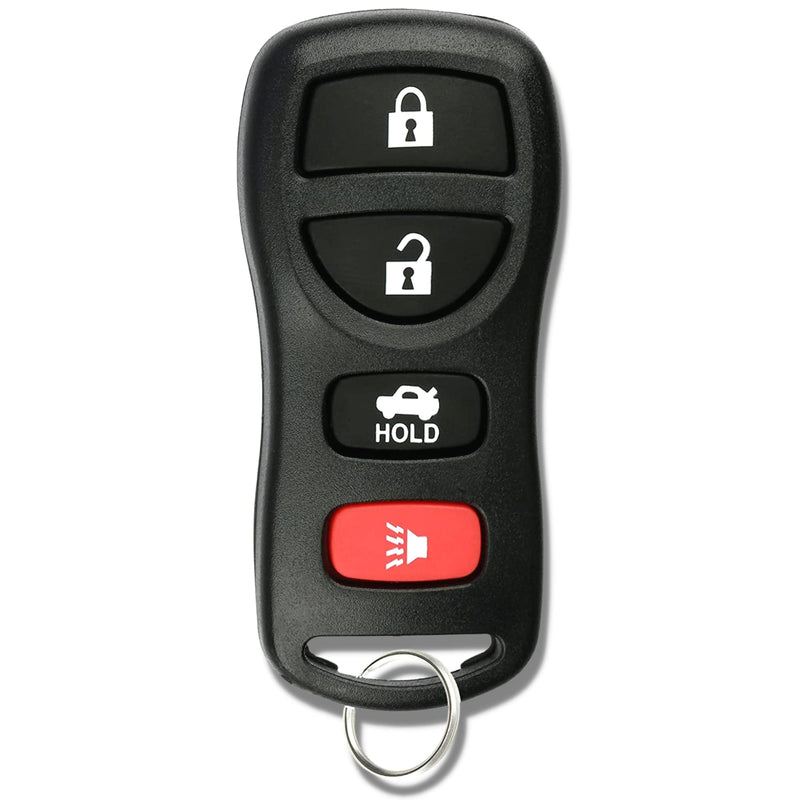 KeylessPros 4-Button Replacement Keyless Entry Remote Key Fob, Compatible with Nissan Murano Maxima Armada Altima 350Z Sentra Quest, Infiniti EX35 FX35 FX45 G35 I35 Q45 QX56, KBRASTU15 4-BTN
