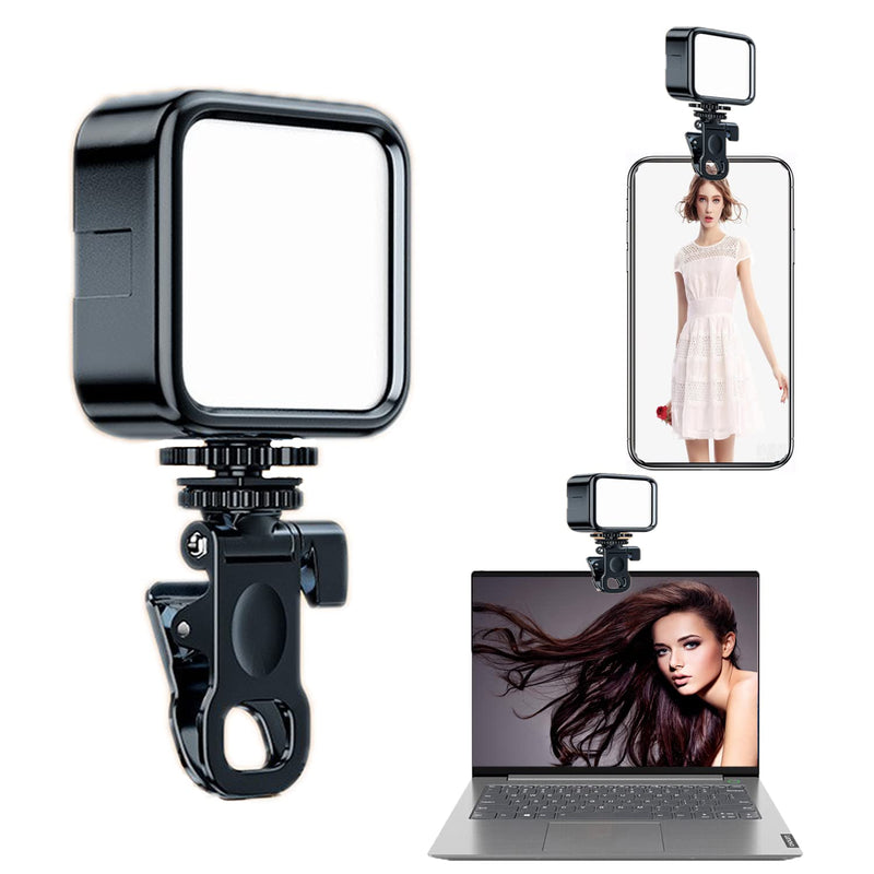 62LEDS Rechargeable Selfie Light, 7 Brightness Levels Phone Ring Light Mini Portable Clip on Fill Lights for iPhone, Cell Phone, Laptop, TikTok, Selfie, Video Conference, Camera.