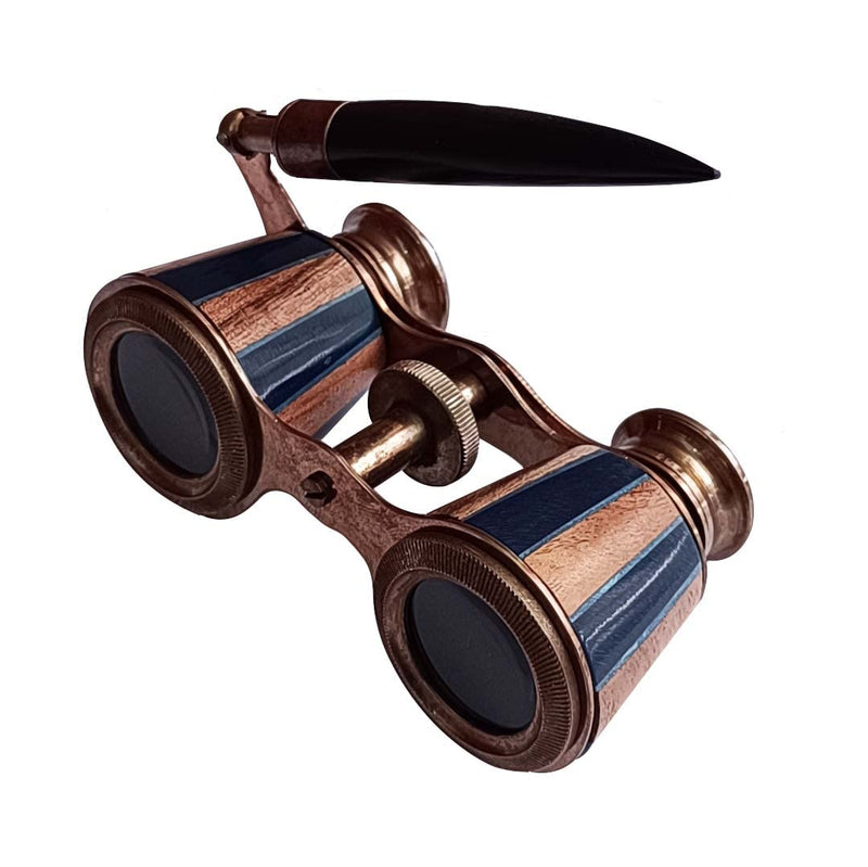 2.5 inches Inches Opera Glasses Binoculars for Adults with Handle- Captain's Mother of Pearl Solid Brass Opera Glasses Binoculars-Pocket Size Handel Binoculars for Kids, Bird Watching, Hunting