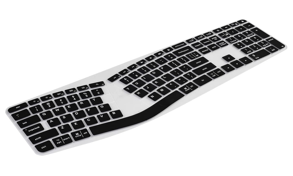 Silicone Keyboard Cover for Logitech Ergo K860 Wireless Ergonomic Keyboard, Logitech K860 Keyboard Cover Skin, K860 Keyboard Protector Accessories, Black