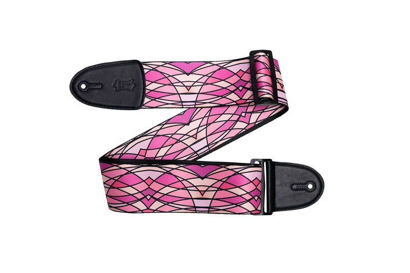 [AUSTRALIA] - Levy's Leathers 3" Stained Glass Guitar Strap with Pink Colorway Design; (MP3SG-006) 