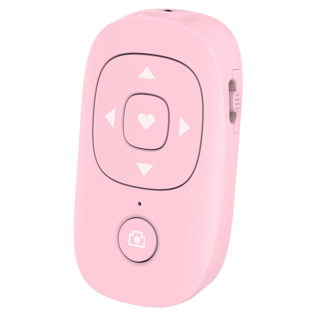 Symcode Upgrade TIK Tok Bluetooth Remote Control Kindle App Page Turner, TIK Tok Video Recording Remote,TV Air Conditioning Infrared Universal Remote Control Pink