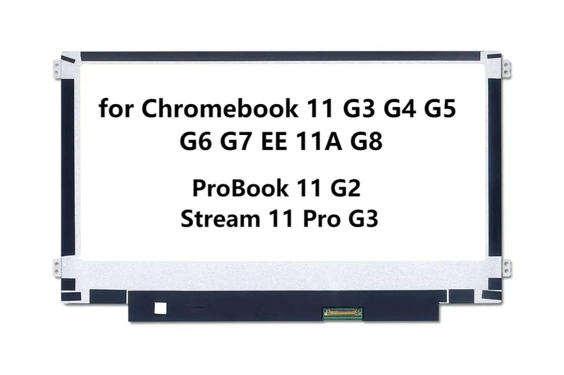 [AUSTRALIA] - YOUYUANLTD for HP Chromebook 11 G3 G4 G5 G6 G7 G8 EE 11A - ProBook 11 G2, Stream 11 Pro G3, 11.6" HD LED Display Screen Replacement, Matte (for Chromebook 11) for Chromebook 11 
