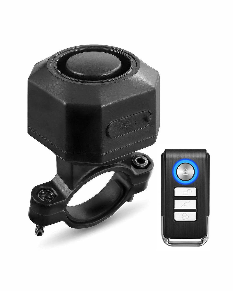 Bike Alarm with Remote, 110dB Wireless Anti-Theft Vibration Motorcycle Alarm, Door, Window & Vehicle Security Alarm System, Adjustable Sensitivity & Volume, USB-C, Waterproof, Programmable