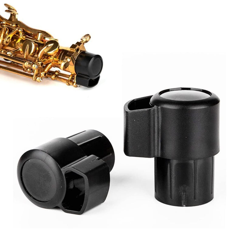 2 Pack Alto Saxophone End Cap Plug Plastic Sax Plugs Caps Cover Bent Neck Key Protector Replacement Parts Universal for Soprano Saxophones Musical Instrument Accessories