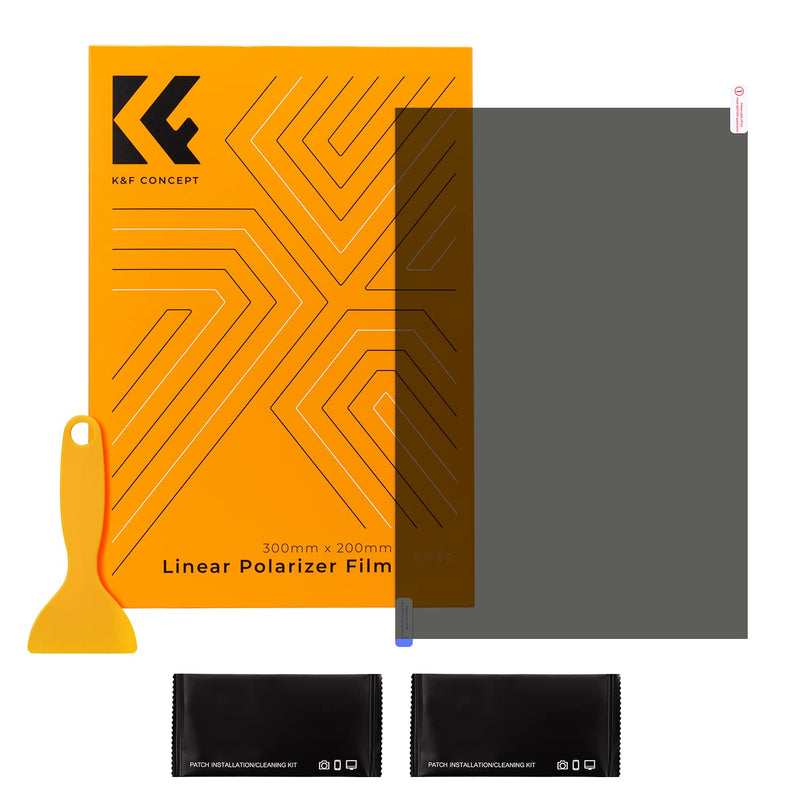 K&F Concept Linear Polarizing Film A4 Polarized Film Sheets Optical 20x30cm for Screen Educational Physics 1 Piece