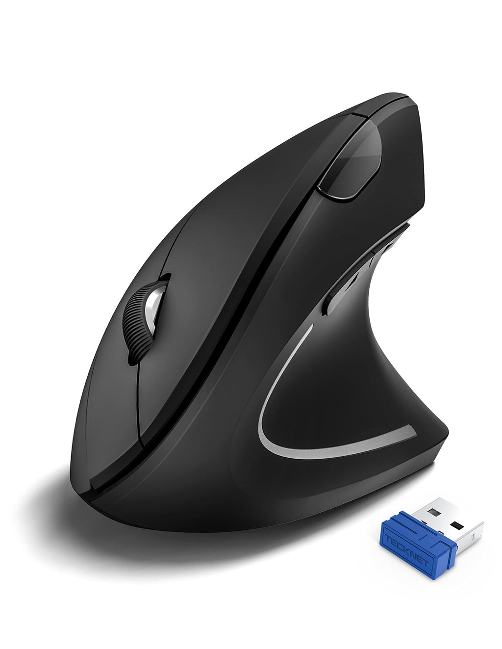 TECKNET Ergonomic Mouse, 4800 DPI Silent Mouse 5 Adjustable DPI, Wireless Mouse 2.4G Vertical Mouse 6 Buttons Computer Mouse Compatible with Windows/Mac/Chromebook/Linux/Notebook/Laptop/Computer style2