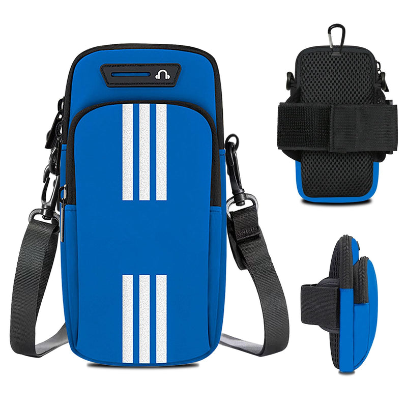 Phone Holder for Running Armband Small Crossbody Bags for Women Men Kids,iPhone 11 12 13 14 15 Pro Max Xs XR X 8 7 Plus SE Mini Pouch,Samsung Galaxy Ultra Edge S24 S23 S22 S21 Note 20 Arm Bag 03-Blue