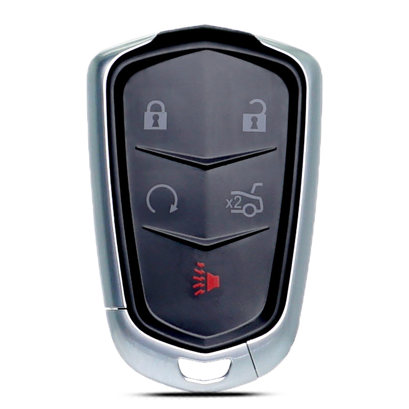 Key Fob Shell Case Replacement Fits for Cadillac ATS ATS-v CTS CT6 XTS XT5 XT4 SRX 2014 2015 2016 2017 2018 2019 Keyless Entry Remote Control 5btn Pad Cover