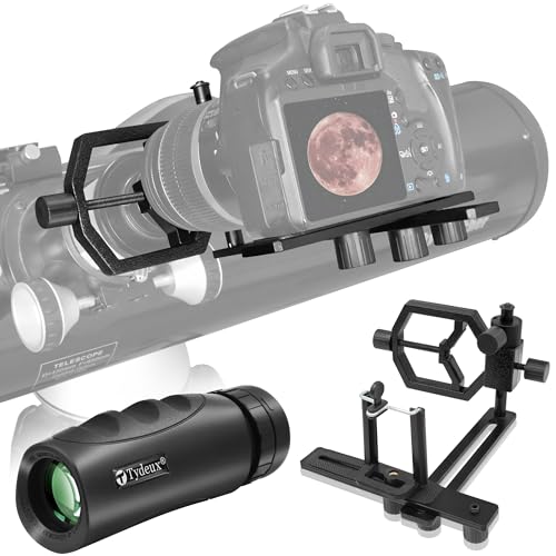 8x25 Waterproof Compact Monocular - Bundle with - Universal Cellphone Telescope Durable Adapter Mount