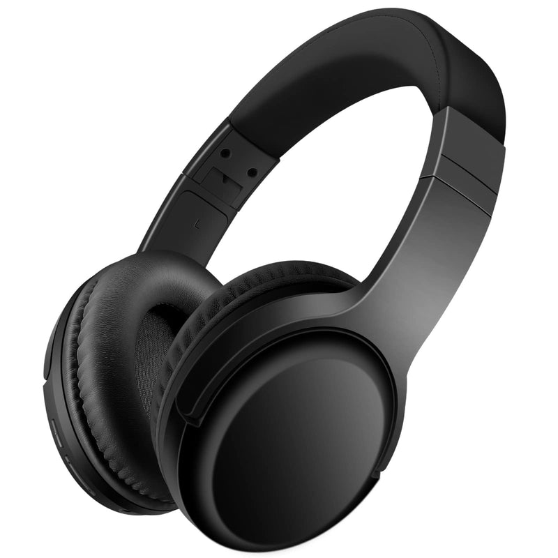 Bingozones Wireless and Wired Headphones with Microphone, Bluetooth 5.3 Headphones, Folding Lightweight On-Ear Headphones for Smartphone Tablet Computer (Black) #2 Black