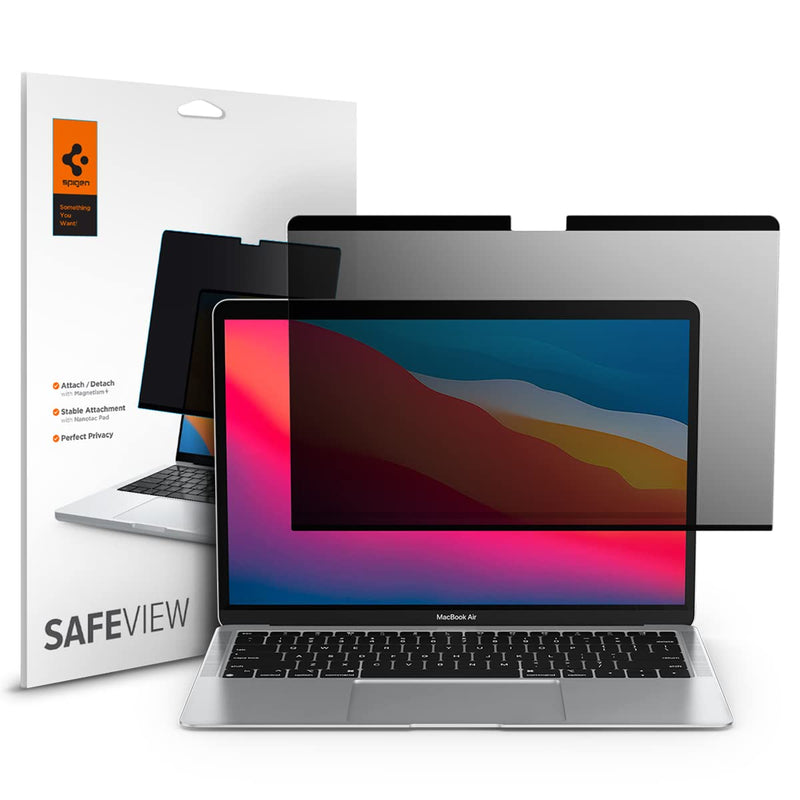 Spigen Privacy Filter Screen Protector [SafeView] designed for MacBook Pro 13" (M1 2020/2019/2018/2017) & MacBook Air 13" (Retina 2020/2019/2018) MacBook Pro / Air 13" (M1/ Retina)