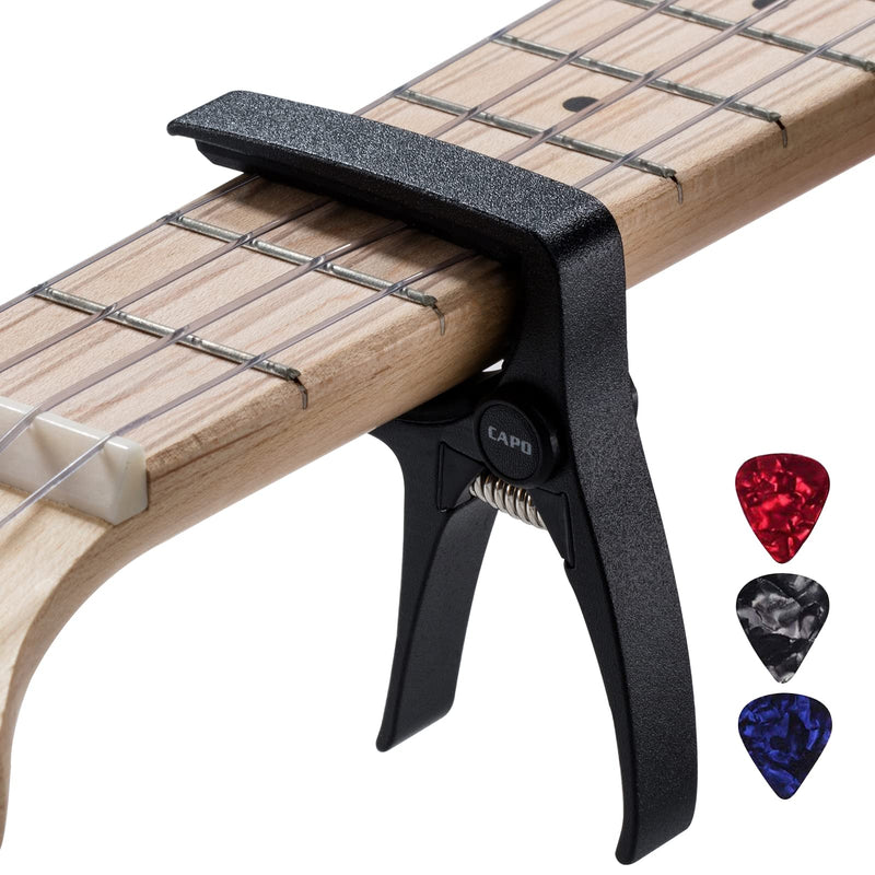 Ukulele Capo for 4 String Guitar and Mandolin, Mini Size Professional Ukulele Capo (BLACK) ENO-CAPO-00