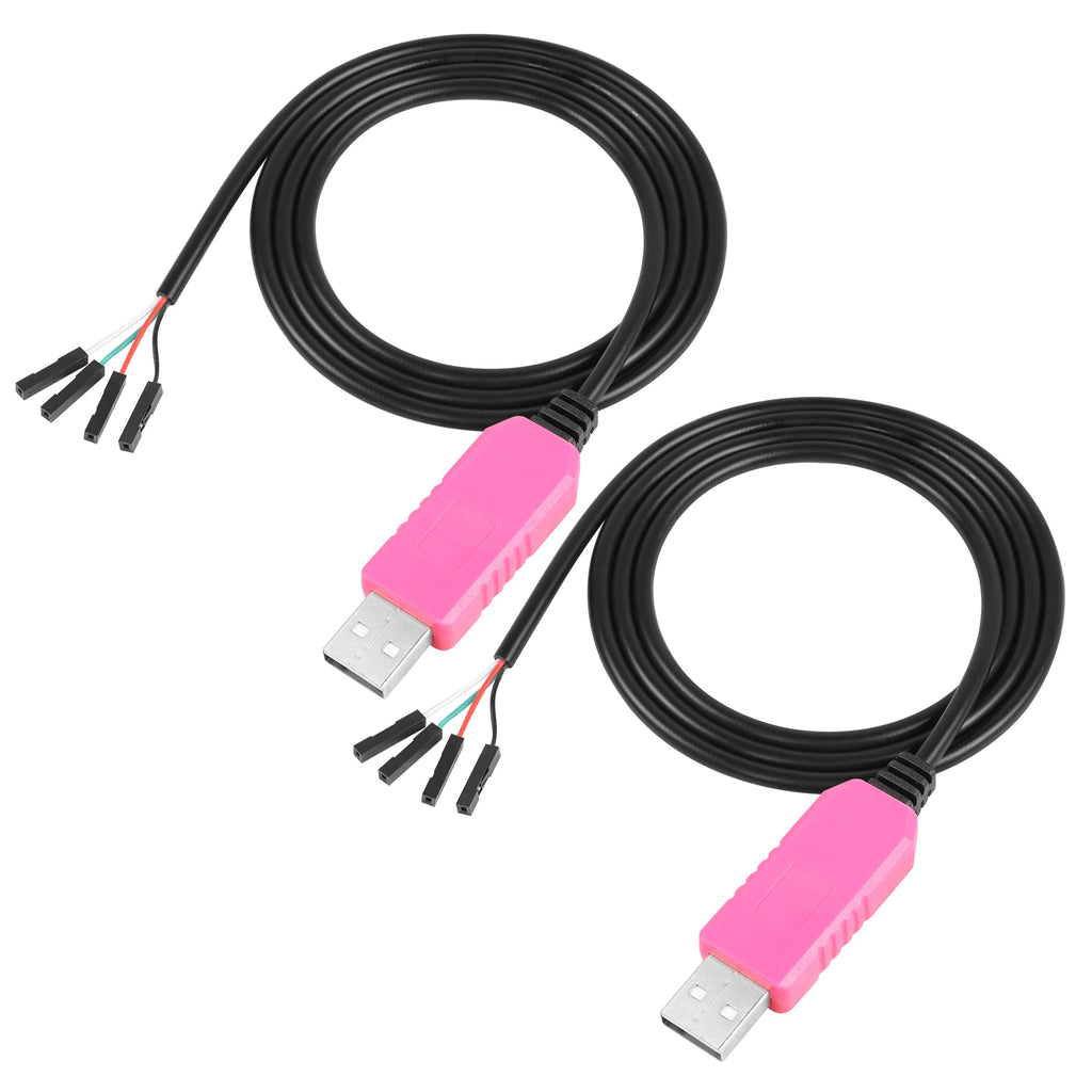 YACSEJAO USB to TTL Serial Cable CH343 Module USB to TTL Debug Cable 6 Pin Female Socket Header for Win 7/8/XP/VISTA(2 Pack)