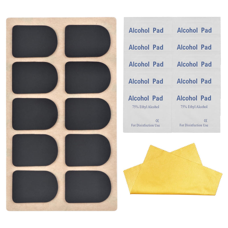 Rockhouse Clarinet Mouthpiece Pad Patch Teeth Cushions Mouth Cover Sticker Accessories for Clarinet Alto Tenor Saxophone, 0.5mm Black, 10-pack clarinet 0.5mm