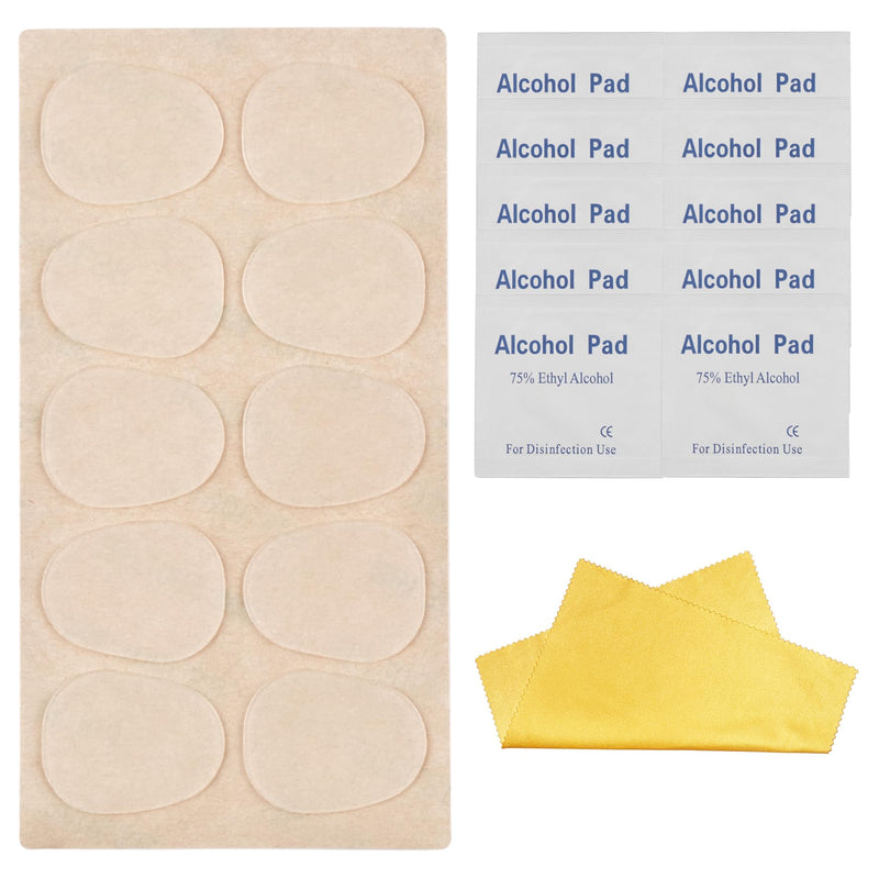 Rockhouse Saxophone Mouthpiece Pads Patch Teeth Cushion Clear 0.8mm Silicone Pad Alto Tenor Sax Accessory, 10-pack sax 0.8mm