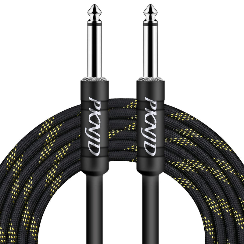 PKNJD Guitar Cable 10FT 1/4 Inch Straight Instrument Cable Or Right Angle 1/4 Inch TS to Straight 1/4 Inch TS Electric Guitar and Bass,Pro Audio Cable (Straight)