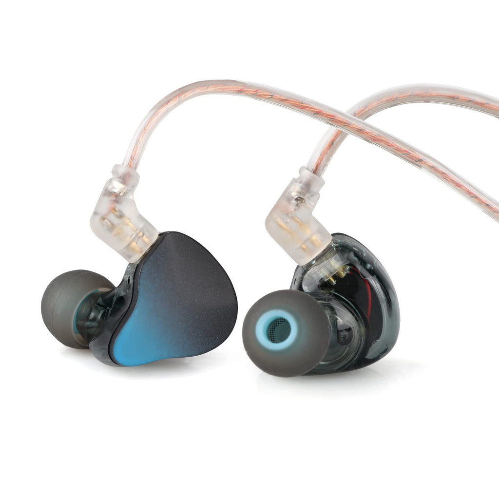 Linsoul Kiwi Ears Dolce 10mm LDP Dynamic Driver in-Ear Monitor, HiFi IEM with 3D Printed Resin Shell, Detachable 2 Pin OCC Cable for Audiophile Musician DJ Blue