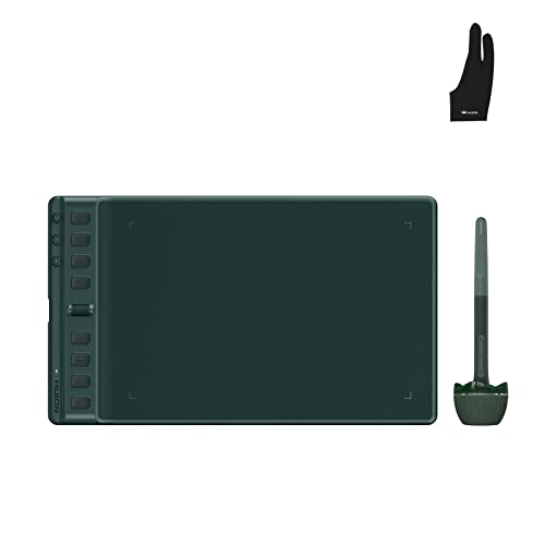 HUION Inspiroy 2 Medium Drawing Tablet with Scroll Wheel 8 Customized Keys with Artist Glove