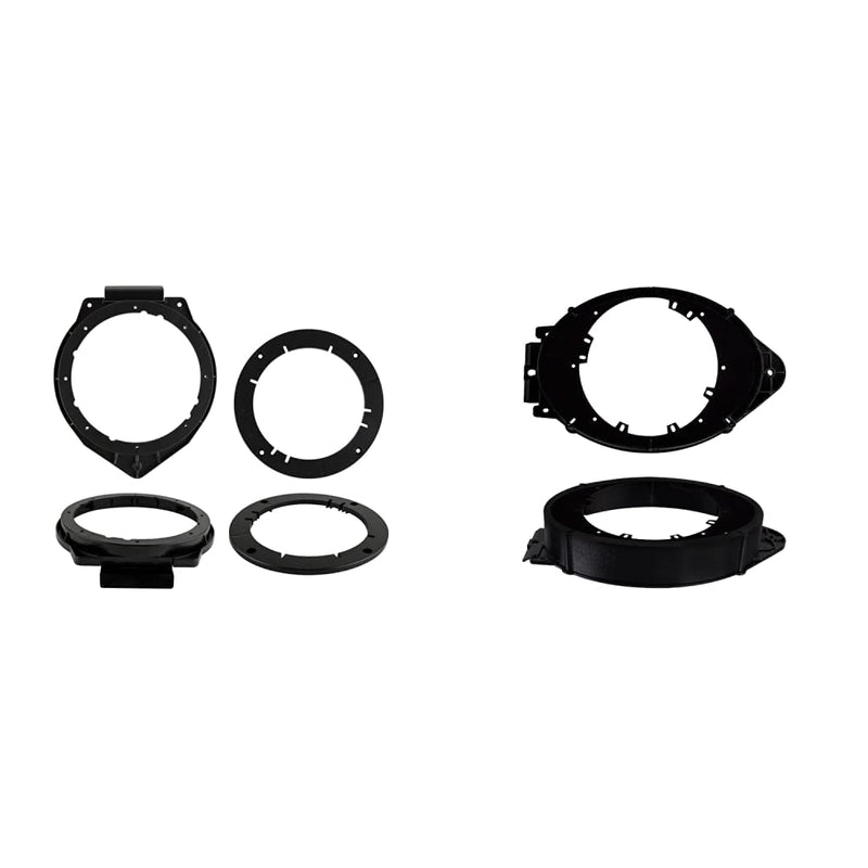 Metra 82-3006 6" to 6-3/4" Speaker Adapter for GM Multi 05-Up & Metra 82-3005 6" to 6-3/4" Speaker Adapter for Select GM Trucks/Chevy Malibu 2014-Up,Black Adapter + Adapter 82-3005 Standard Packaging