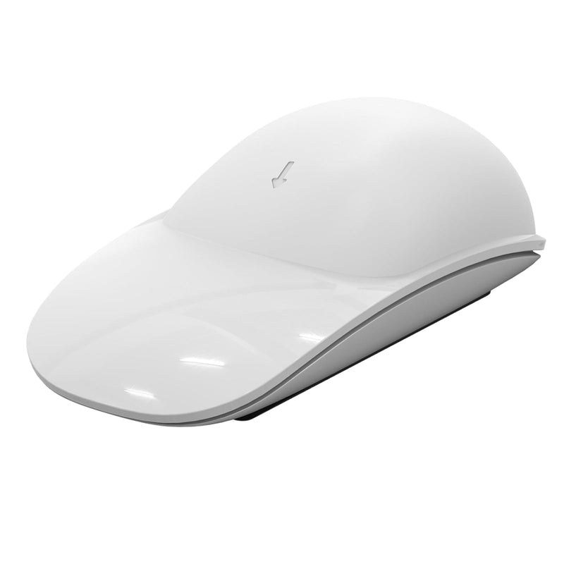 ROUNKIN Silicone Cushion for Apple Magic Mouse 1/2/3 - Ergonomic Mouse Pad, Multi-Touch Surface Mouse Grip for Wireless Magic Mouse, No Glue Mouse Palm Rest for Apple Magic Mouse Accessories(White) White