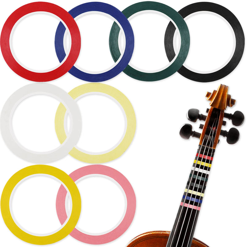 Violin Tape Fingerboard,8 Rolls Violin Finger Guide Stickers,216FT Cello Fingering Tape for Beginners Fretboard Note Positions