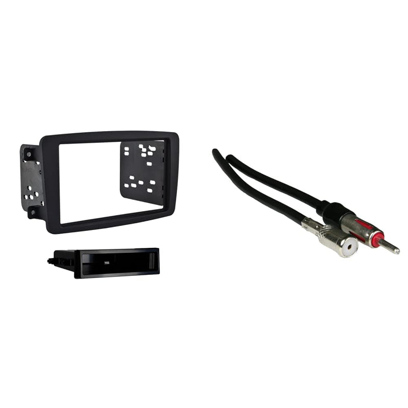 Metra 99-8722B Mounting Kit and Pocket for Mercedes 2001-04 C Class & 2004 CLK & Metra Electronics 40-VW10 Factory Antenna to Aftermarket Radio Adapter for 1988-Up Audi/BMW/Mercedes/Smart Vehicles