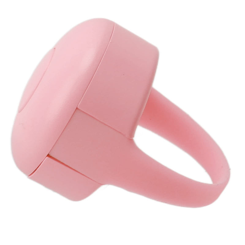 TikTok Remote Control App Page Turner, Wireless TIK Tok Scrolling Ring, Bluetooth Camera Video Recording Remote Shutter, Candy Color Silicone FingerRemote (Pink) Pink