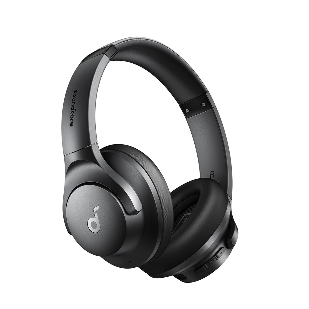 Soundcore by Anker Q20i Hybrid Active Noise Cancelling Headphones, Wireless Over-Ear Bluetooth, 40H Long ANC Playtime, Hi-Res Audio, Big Bass, Customize via an App, Transparency Mode BLACK