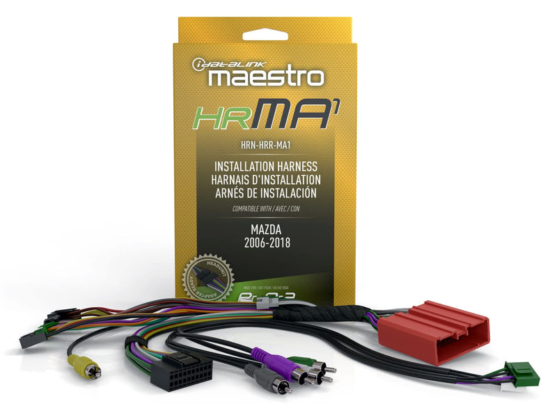 Idatalink Maestro Compatible with Mazda Vehicles (2006-2018) HRN-HRR-MA1 Plug & Play Installation Harness (ADS-MRR or ADS-MRR2 Module Required)