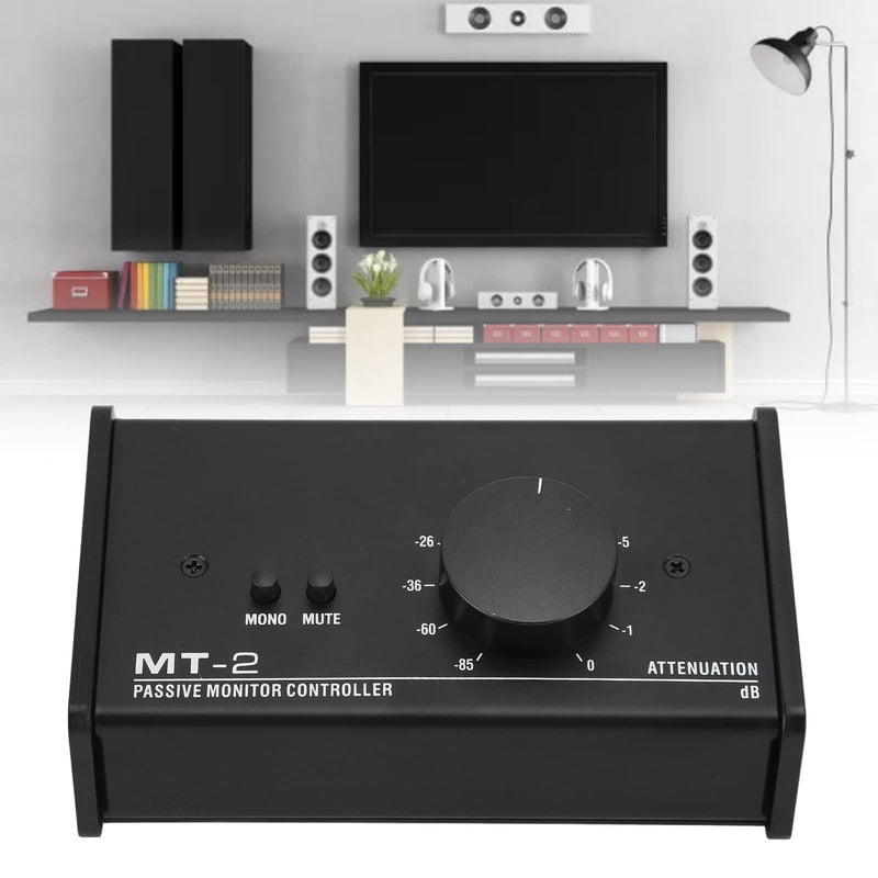Passive Stereo Volume Controller , Mute Control Large Volume Knob Passive Monitor Controller XLR and 3 for . 5mm Interface Plug and Play for Laptop