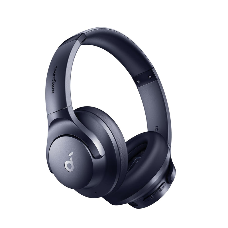 Soundcore by Anker Q20i Hybrid Active Noise Cancelling Headphones, Wireless Over-Ear Bluetooth, 40H Long ANC Playtime, Hi-Res Audio, Big Bass, Customize via an App, Transparency Mode BLUE