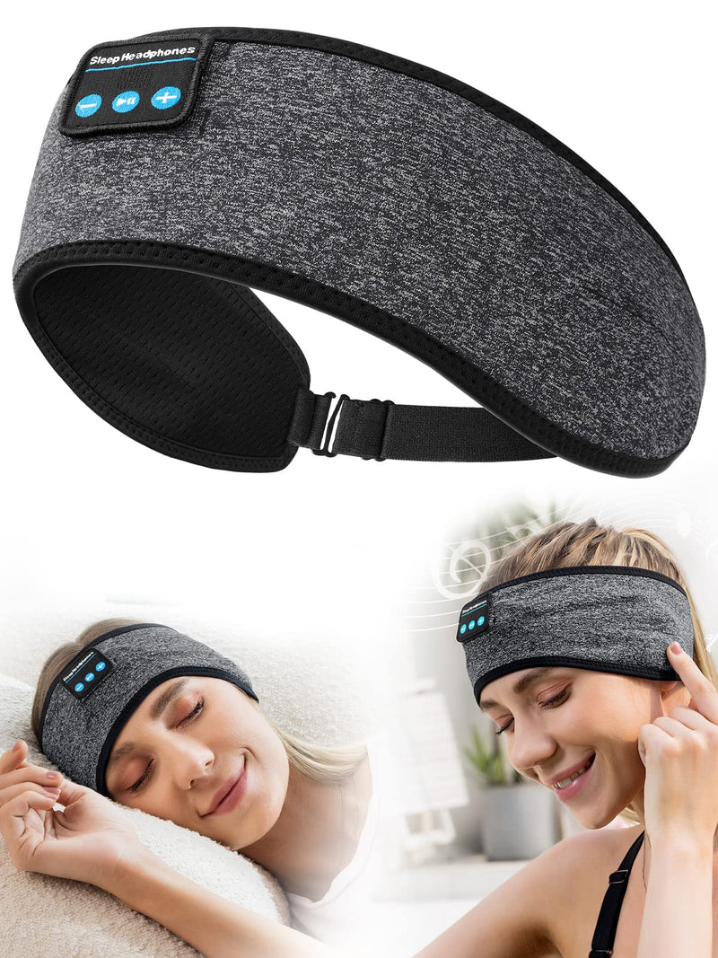 Sleep Headphones Sports Headband, Adjustable Wireless Headband Headphones, Long Time Play Headphone Band with Built in Speakers Perfect for Sleep,Workout,Running,Yoga,Travel,Insomnia