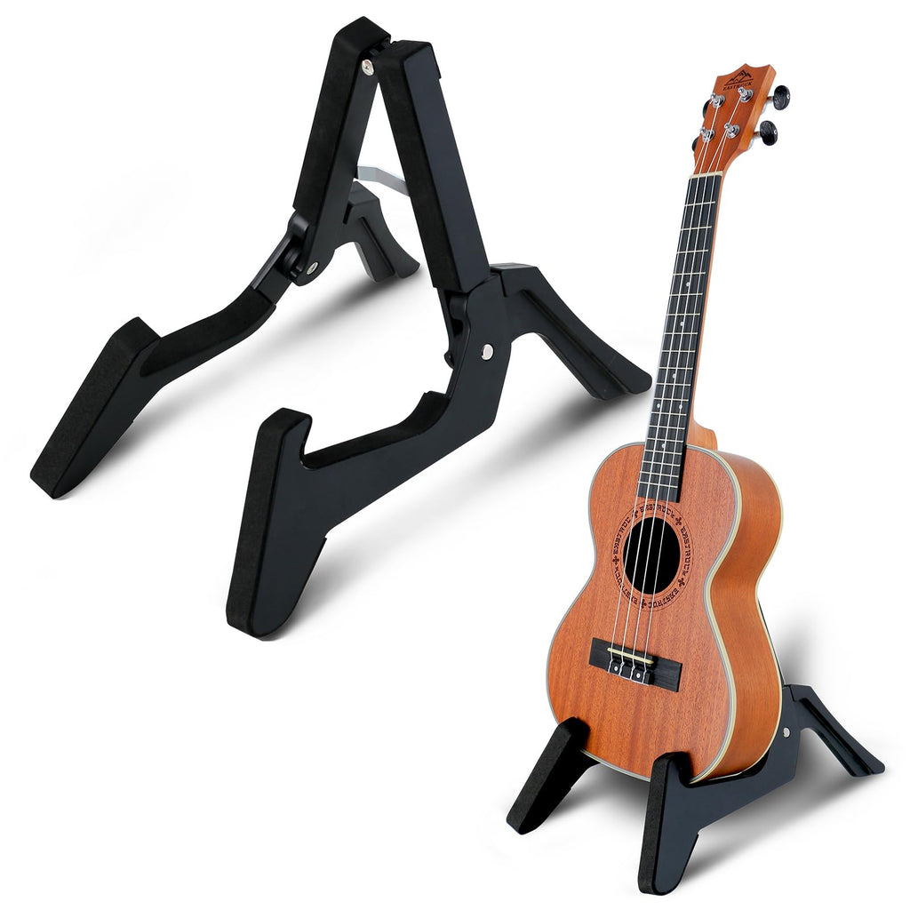 EASTROCK Folding Ukulele Stand ABS Stand for Mandolins/Violins Adjustable Portable Instrument Stand for Ukulele Accessories Mini Guitar Stand for Small Musical Instruments Concert Soprano/Tenor Ukulele/Banjo