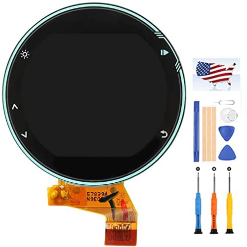 LCD Screen Replacement for Garmin Forerunner 735 735XT / Forerunner 735XT Original Watch LCD Display Touch Screen Digitizer Assembly Full Kits with Tools (Blue) Blue