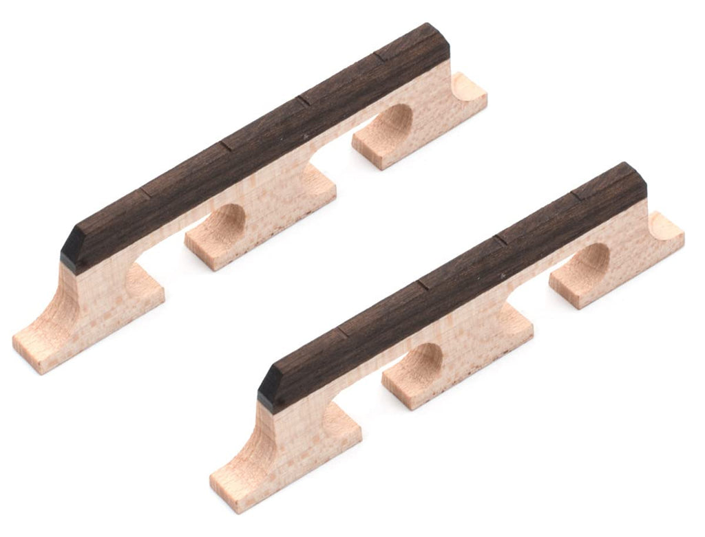 4-String Banjo Bridge Ebony Maple Bridge Banjo Banjolele Parts Accessories 2Pcs 4-String Bridge