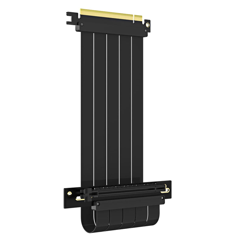 GLOTRENDS 300mm PCIe 4.0 X16 Riser Cable for PCIe 4.0/3.0 GPUs, Such as GeForce RTX 40/30 Series and AMD Radeon RX7000/RX6000 Series, etc 90 Degree Right Angle
