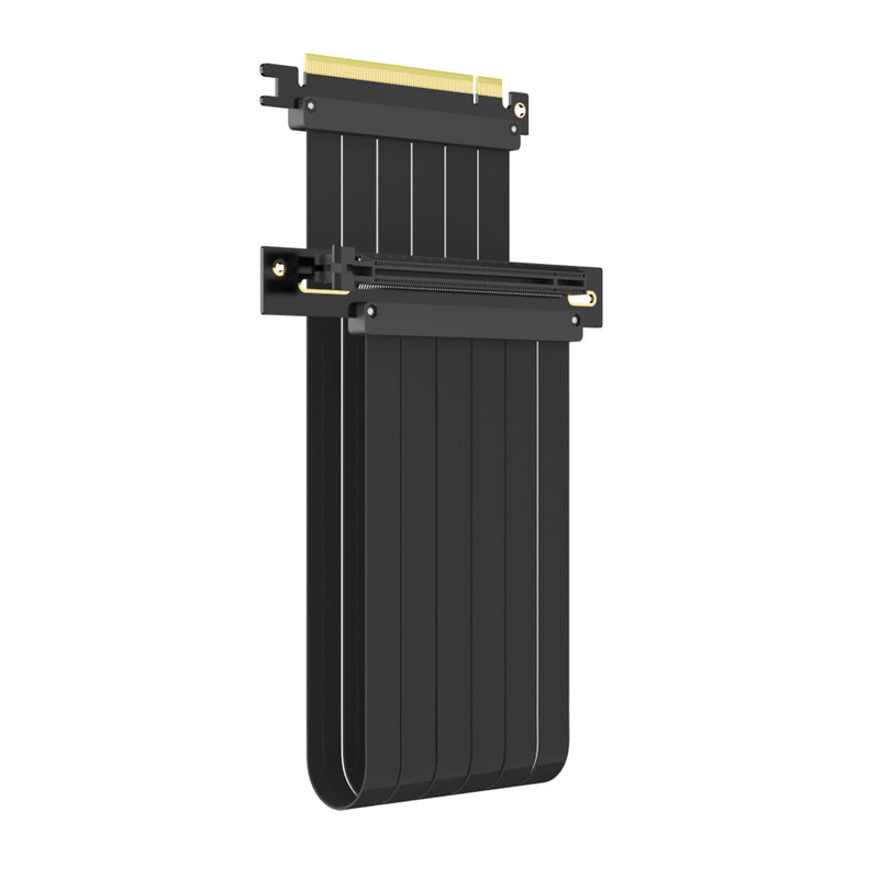 GLOTRENDS 400mm PCIe 3.0 X16 Riser Cable for Low-end PCIe 3.0 GPUs, Such as GeForce RTX 20/GTX 16/GTX 10 Series and AMD Radeon RX5000/VII/RX Vega/R9 Fury Series, etc 90 Degree Right Angle