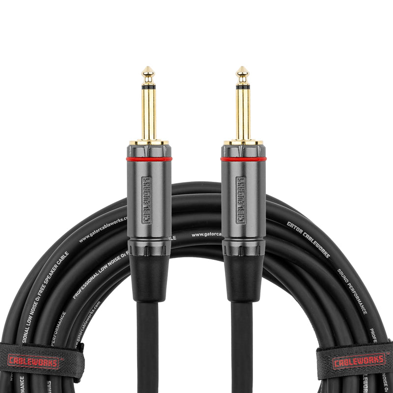 By Gator Cases Headliner Series Premium 15 Foot TS Speaker Cable, (GCWH-SPK-15) 15 Feet 1/4" TS
