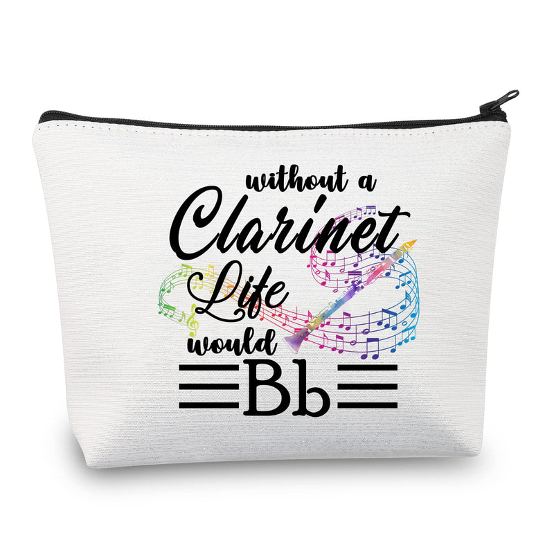 BDPWSS Clarinet Gift Clarinet Player Gift Clarinet Lover Gift Without A Clarinet Life Would Bb Makeup Bag Clarinet Teacher Gift (My Clarinet Life) My Clarinet Life