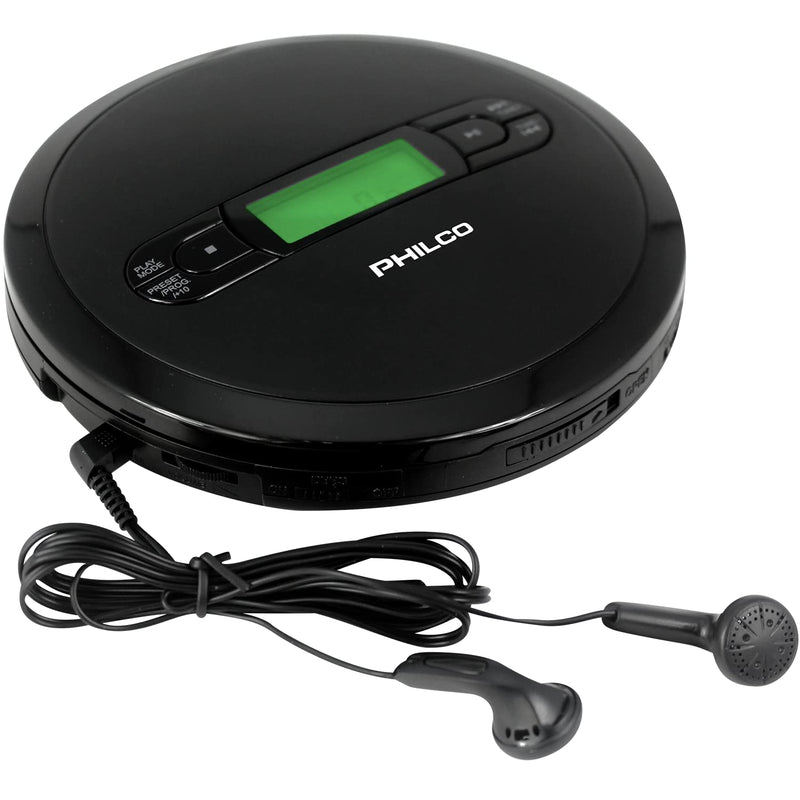 PHILCO Personal CD Player with MP3 Playback, FM Radio & 60 Second Anti-Shock