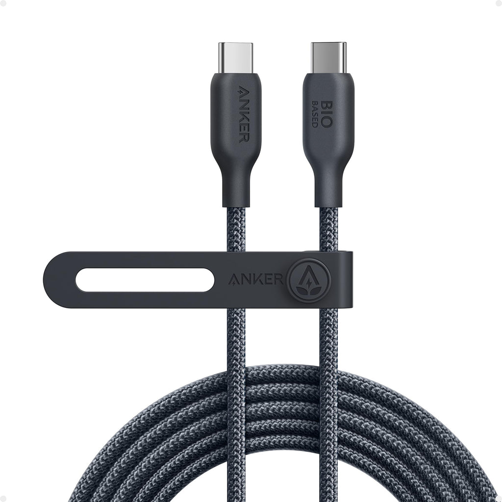 Anker USB C to USB C Cable (240W,10ft), Bio-Braided USB C Charger Cable Fast Charge for iPhone15/15Pro/15Plus/15ProMax, iPad Pro 2020, iPad Air 4, Samsung Galaxy S23+/S23 Ultra 10ft Black 1