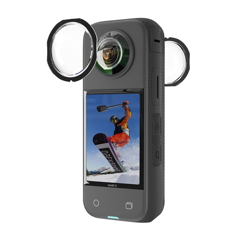 [AUSTRALIA] - LICHIFIT Panoramic Lens Protector Cover Adhesive Lens Cap for Insta360 X3 Camera Sticky Lens Guards Accessories 